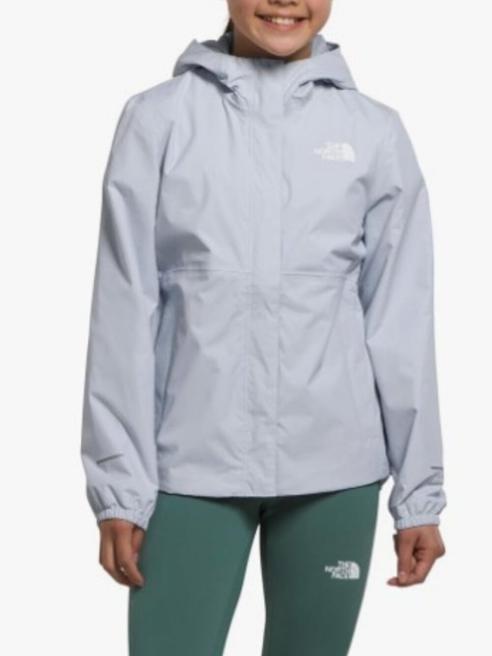 The North Face hooded rain jacket light lavender kids' size M